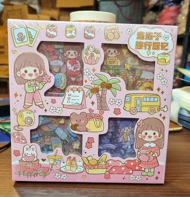 Posh store 15 inch Girl Theme Stickers 100 Sheet Stickers AA (Girl Theme Stickers for Kids) Non-Reusable Sticker(Pack of 1)