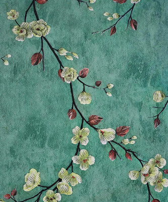 RosaStella 304.8 cm Bottle Green Waterproof Wallpaper Elegant Looking for Wall Self Adhesive Sticker(Pack of 3)