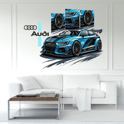 RehanDecors 58 cm Cars Wall Sticker Racing Car Sticker for Living Room /Hall/Bedroom Removable Sticker(Pack of 1)