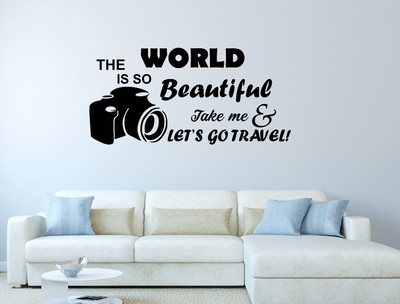 WALLSTICK 100 cm Camera Quotes Removable Sticker(Pack of 1)
