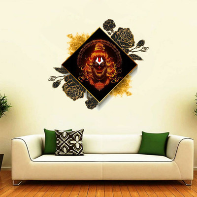 DivineDesigns 56 cm Bajrang Bali Hanuman Ji Wall Sticker Self Adhesive Sticker(Pack of 1)