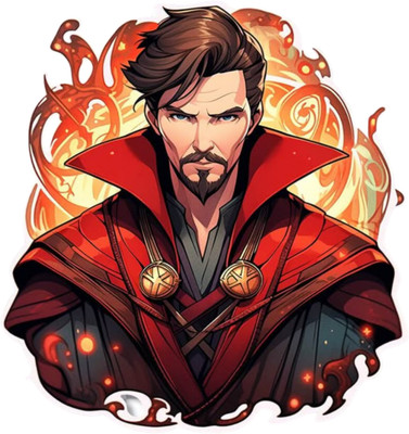 YELOSOUL 0 inch MARVEL FANS Dr. STRANGE sticker Waterproof Vinyl Decal Non-Reusable Sticker(Pack of 1)
