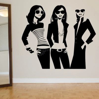 Xskin 42 cm Shopping Girl , Wall Stickers Home Decor Waterproof Wall Decals Self Adhesive Sticker(Pack of 1)