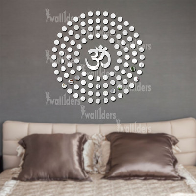 wall1ders 60 cm 1om100dotsSilver_WFLP Self Adhesive Sticker(Pack of 101)
