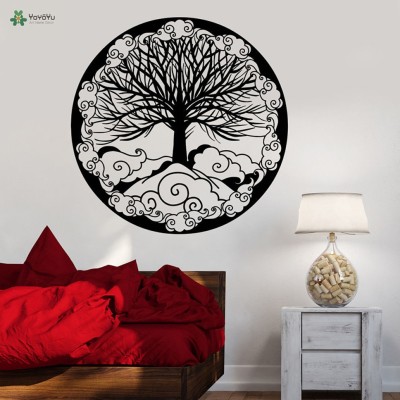 Xskin 57 cm Lush Tree of Life Cloud, Decorative Wall Sticker Wall Decoration Self Adhesive Sticker(Pack of 1)
