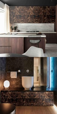 KITCHENNOVATE 200 cm Liquid Luxury: Dive into Style with Liquid Wallpaper Self Adhesive Sticker(Pack of 1)