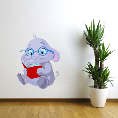 VCREATE DECOR 58 cm Elephant Wall Sticker & Decal Self Adhesive Sticker(Pack of 1)