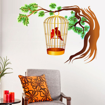 VCREATE DECOR 58 cm Tree Wall Sticker & Decal Self Adhesive Sticker(Pack of 1)