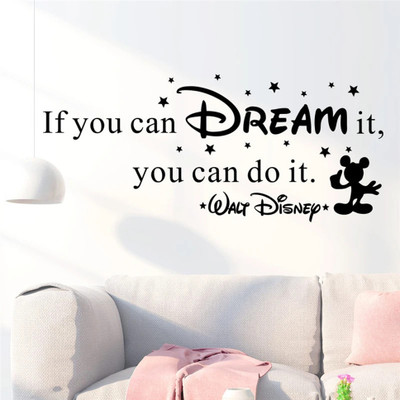 SnappyVinyl 42 cm creative if you can dream it you can do it letters Self Adhesive Sticker(Pack of 1)