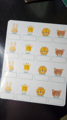 Thestickermom 1.5 inch Kids Cute Animal Theme Name Tag Stickers (Set of 50) Self Adhesive Sticker(Pack of 50)