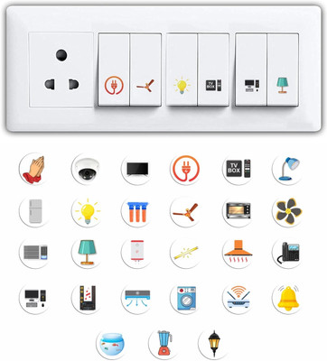 Stikor 30.5 cm Electric Board Sticker 27 Designs Total 513 Sticker Multicolor PVC Vinyl Removable Sticker(Pack of 1)