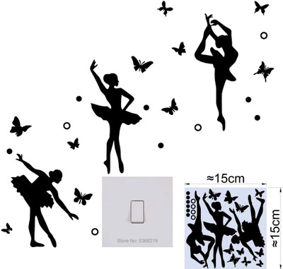 SnappyVinyl 15 cm Barbie Dance Self Adhesive Sticker(Pack of 1)