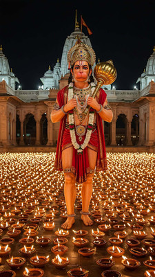 swaroopa 16.5 inch Hanuman ji Sticker Self Adhesive Sticker(Pack of 1)