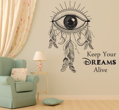 Wallzone 80 cm DREAM CATCHER Removable Sticker(Pack of 1)