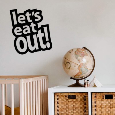 Xskin 29 cm Let's Eat Out Wall Decals, Easy to Apply and Remove Self Adhesive Sticker(Pack of 1)