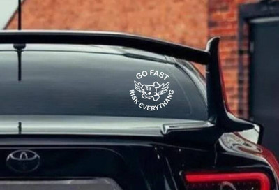 Xskin 30 cm Go Fast Risk Everythang 43 Skull Self Adhesive Sticker(Pack of 1)