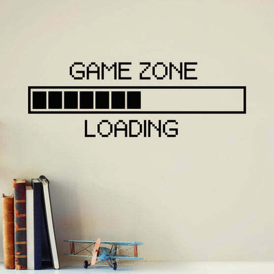 SnappyVinyl 21 cm Game Zone Computer Self Adhesive Sticker(Pack of 1)