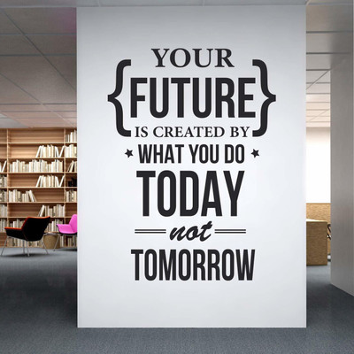 CreativeEdge 100 cm Motivational Life Quotes Wall Sticker Self Adhesive Sticker(Pack of 1)