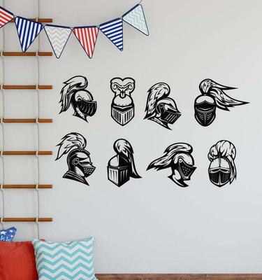 Xskin 27 cm Warrior Medieval Knight Helmets Self Adhesive Sticker(Pack of 1)