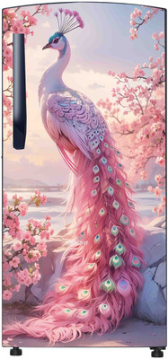 PARTHDECORE 49 inch Fridge Single Door Wallpaper Sticker Wrap For Refrigerator (Size 24x49 inch) Self Adhesive Sticker(Pack of 1)