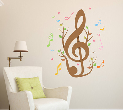 Wallzone 70 cm MUSIC Removable Sticker(Pack of 1)
