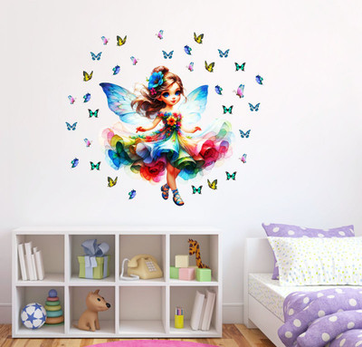 Hetshree Decor 50 cm Fairy Girl Wall Sticker & Decal Self Adhesive Sticker(Pack of 1)