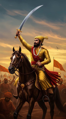 swaroopa 16.5 inch Chhatrapati Shivaji maharaj A3 size non tearable sticker Self Adhesive Sticker(Pack of 1)