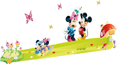 Decoration Designs 63 cm CS Girl On Moon With Gitar Wall Sticker Self Adhesive Sticker(Pack of 1)