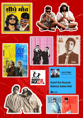 GENZ 5 cm Seedhe Maut Self Adhesive Sticker(Pack of 30)