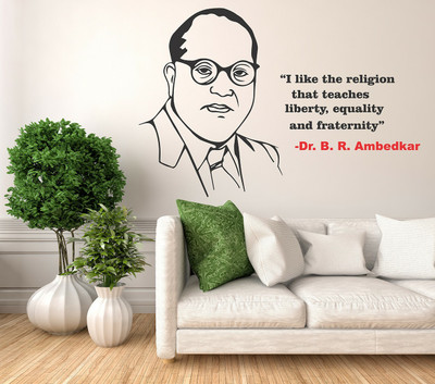 Wallzone 70 cm Dr.B.R.Ambedkar Removable Sticker(Pack of 1)