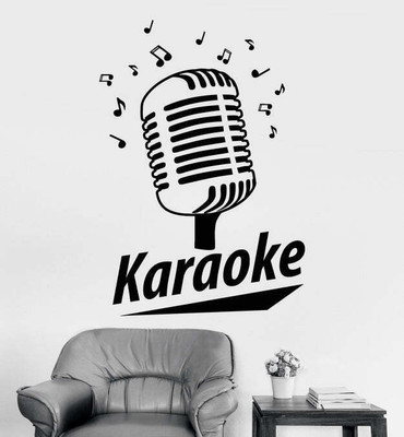 Xskin 48 cm Club Retro Microphone Self Adhesive Sticker(Pack of 1)
