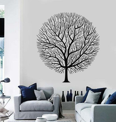 SnappyVinyl 27 cm Bare Tree Branches Self Adhesive Sticker(Pack of 1)