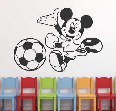 Remer 69 cm Play with MickyMouse Wallsticker Self Adhesive Sticker(Pack of 2)