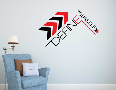 WALLARSH 100 cm Define Yourself Self Adhesive Sticker(Pack of 1)