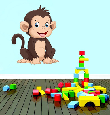 Flipkart SmartBuy 50 cm Monkey Self Adhesive Sticker(Pack of 1)
