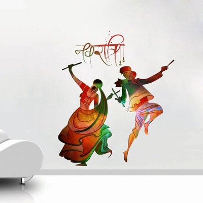 VCREATE DECOR 68 cm dandiya dance Wall Sticker And Decal Self Adhesive Sticker(Pack of 1)
