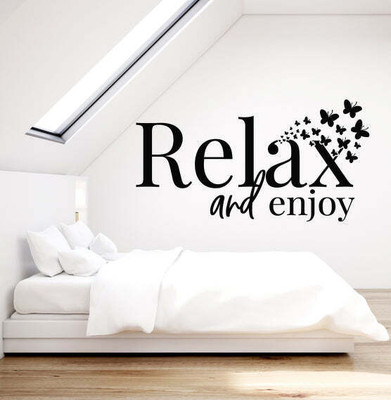 SnappyVinyl 27 cm Relax Enjoy I Self Adhesive Sticker(Pack of 1)