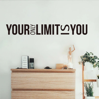 Xskin 56 cm Large Your Only Limit is You Self Adhesive Sticker(Pack of 1)