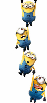 Happy Customise 88 cm Hanging Minion Wall Sticker Self Adhesive Sticker(Pack of 1)