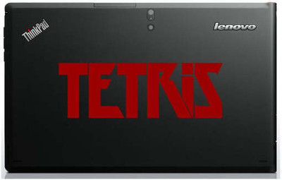 Xskin 4 cm Tetris Game Logo Self Adhesive Sticker(Pack of 1)