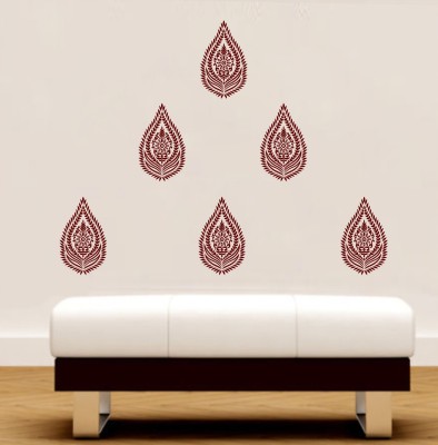 STICKER STUDIO 30 cm Wall Sticker (Diya motiff,Surface Covering Area - 180 x 102 cm) 6 Qty. Removable Sticker(Pack of 6)