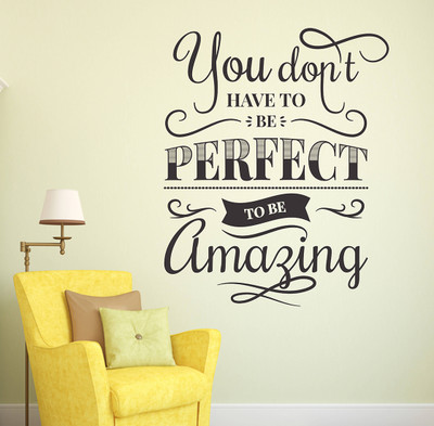 Wallzone 60 cm QUOTES Removable Sticker(Pack of 1)
