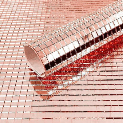 kirfiz 12 inch 3600 PCS Self Adhesive Mosaic Tiles, 5 x 5 mm Square Mirror Mosaic Tiles | Self Adhesive Sticker(Pack of 1)