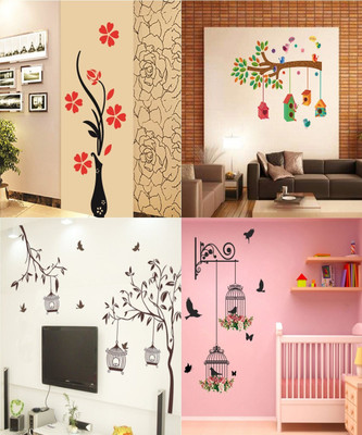 Walltech 90 cm Set of 4 - 124 Self Adhesive Sticker(Pack of 4)
