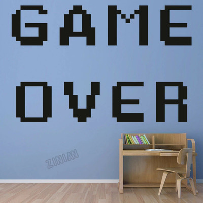 Xskin 58 cm Game Over Self Adhesive Sticker(Pack of 1)