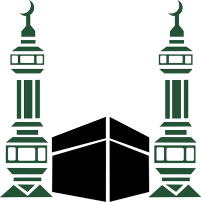 Archi Graphics Studio 56 cm Islamic Wall Sticker – Kaaba with Twin Minarets Self Adhesive Sticker(Pack of 1)