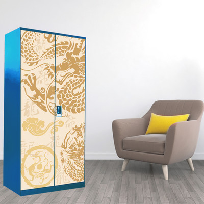 WallDaddy 213 cm WDST-GoldenDragonAlmira Self Adhesive Sticker(Pack of 1)