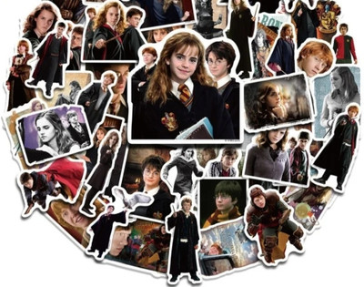 Sawkirp 3 inch Harry Potter movie stickers Self Adhesive Sticker(Pack of 50)