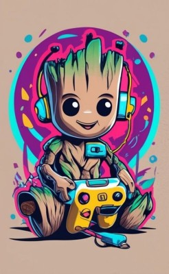 swaroopa 16.5 inch Groot Cute A3 size non tearable sticker Self Adhesive Sticker(Pack of 1)