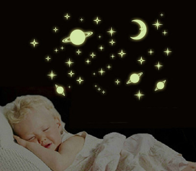 JAAMSO ROYALS 150 cm Glow in Dark - Radium Galaxy of Stars Glow in the Dark Sticker(Pack of 1)